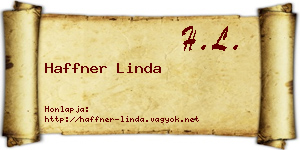 Haffner Linda névjegykártya